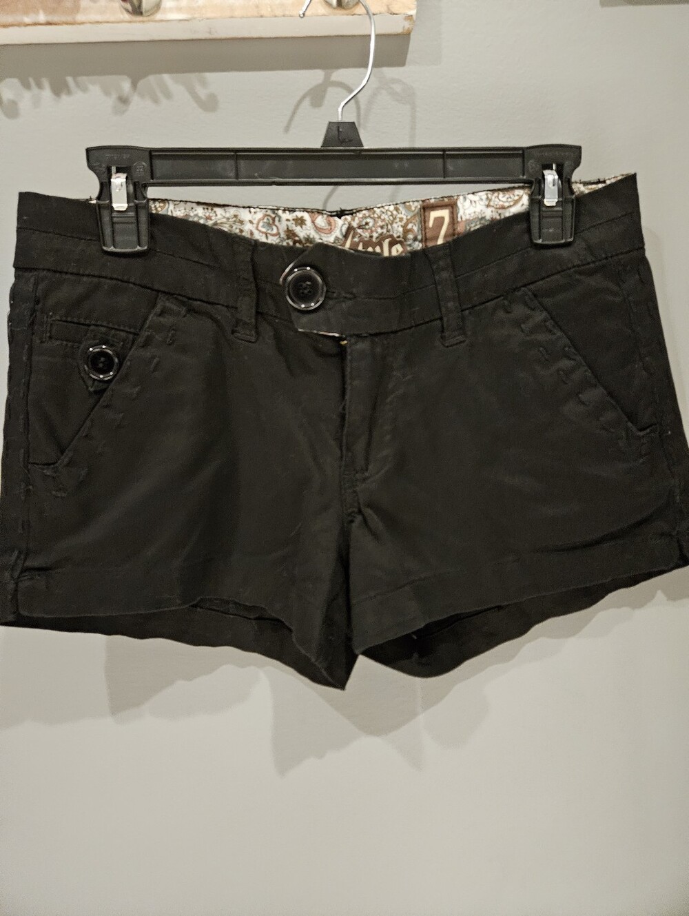 FREESTYLE Black Women's Casual Cotton Shorts SIZE 7
